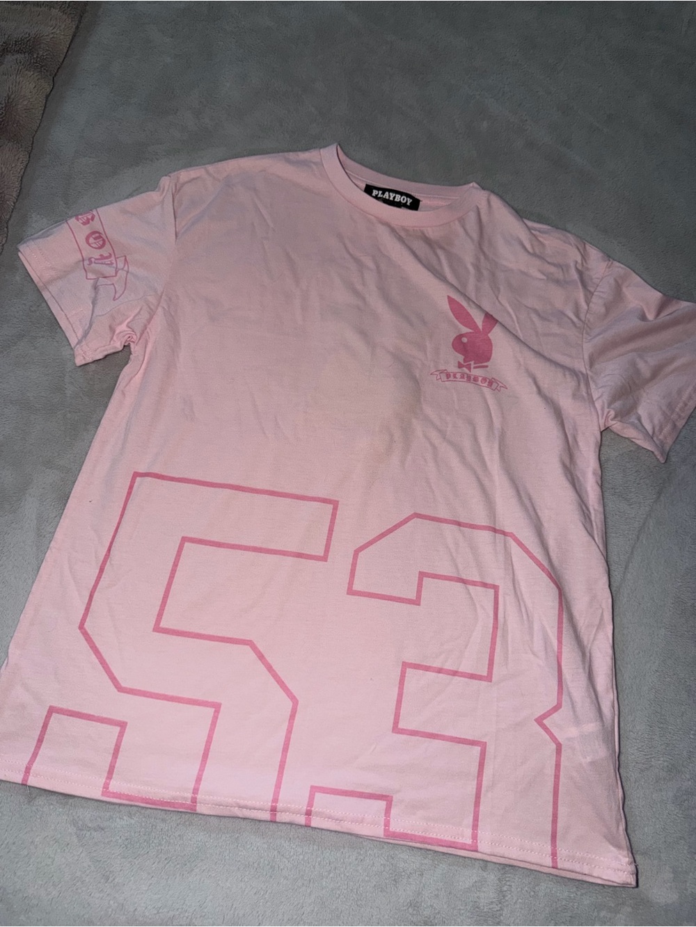 PLAYBOY Light Pink Graphic Tee